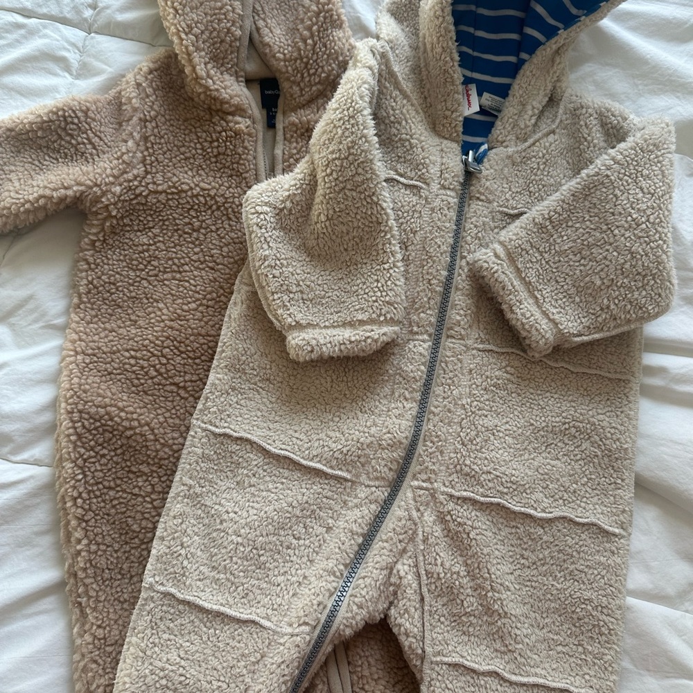 Bundle of Cozy Kids Sherpa One Pieces - - Hanna and Gap - 3-6 Months / 60